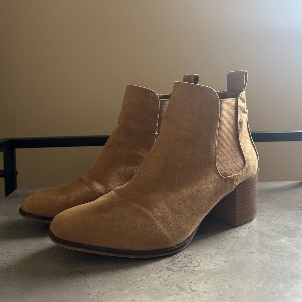 Tan Suede Ankle Boots